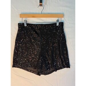 Sequin shorts by Express sz M cocktail party black tie evening wear NWT